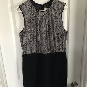 Black and white career dress